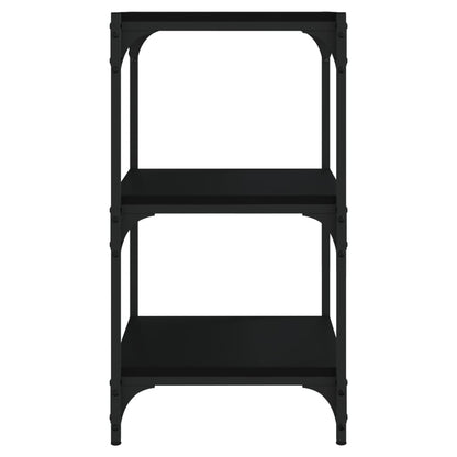 vidaXL Bücherregal Schwarz 40x33x70,5 cm Holzwerkstoff und Stahl