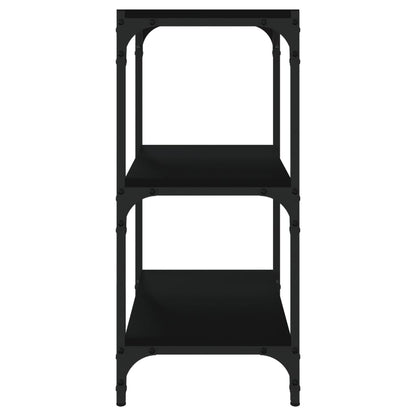 vidaXL Bücherregal Schwarz 40x33x70,5 cm Holzwerkstoff und Stahl
