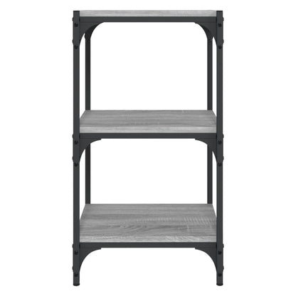 vidaXL Bücherregal Grau Sonoma 40x33x70,5 cm Holzwerkstoff und Stahl