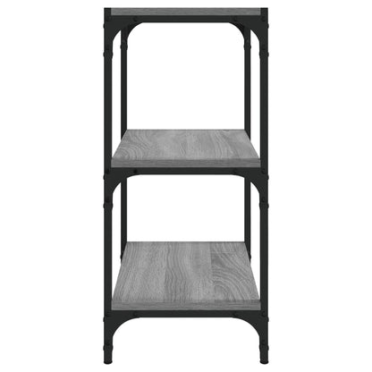 vidaXL Bücherregal Grau Sonoma 40x33x70,5 cm Holzwerkstoff und Stahl