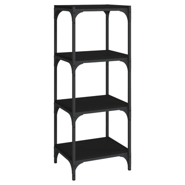 vidaXL Bücherregal Schwarz 40x33x100 cm Holzwerkstoff und Stahl