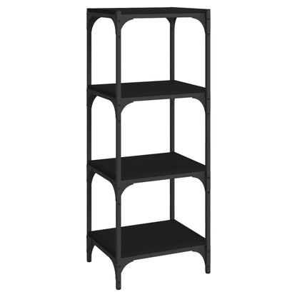 vidaXL Bücherregal Schwarz 40x33x100 cm Holzwerkstoff und Stahl