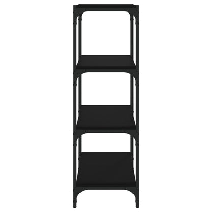 vidaXL Bücherregal Schwarz 40x33x100 cm Holzwerkstoff und Stahl
