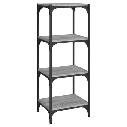 vidaXL Bücherregal Grau Sonoma 40x33x100 cm Holzwerkstoff und Stahl