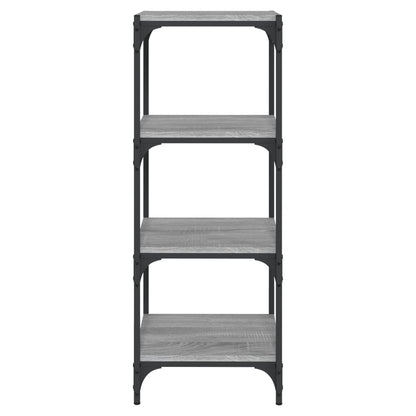vidaXL Bücherregal Grau Sonoma 40x33x100 cm Holzwerkstoff und Stahl