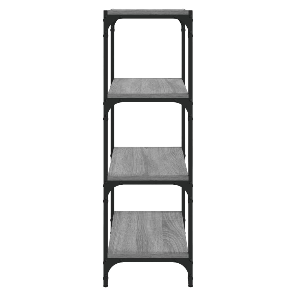 vidaXL Bücherregal Grau Sonoma 40x33x100 cm Holzwerkstoff und Stahl
