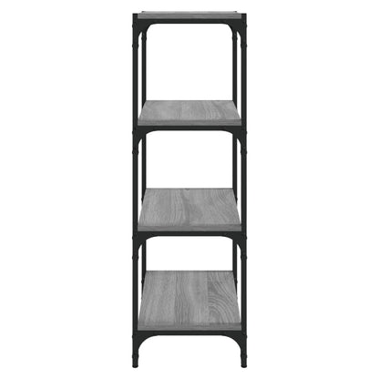 vidaXL Bücherregal Grau Sonoma 40x33x100 cm Holzwerkstoff und Stahl
