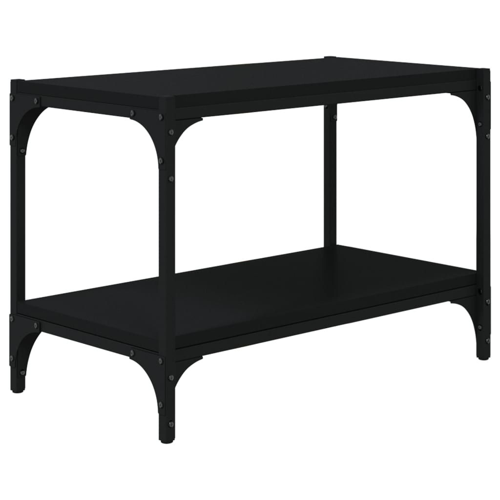 vidaXL Meuble TV Noir 60x33x41 cm Bois d'ingénierie et Acier