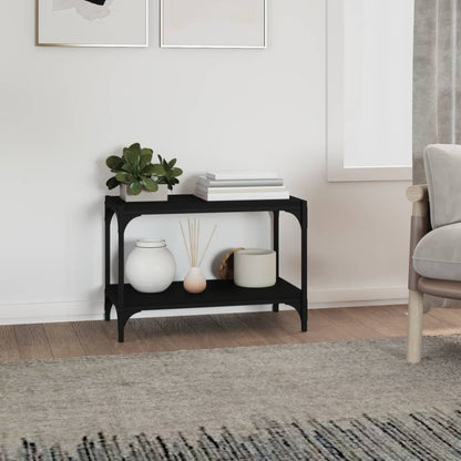 vidaXL Meuble TV Noir 60x33x41 cm Bois d'ingénierie et Acier