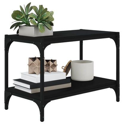vidaXL Meuble TV Noir 60x33x41 cm Bois d'ingénierie et Acier