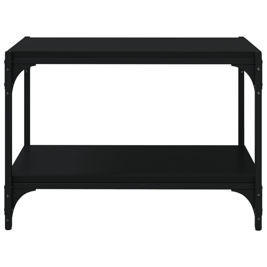 vidaXL Meuble TV Noir 60x33x41 cm Bois d'ingénierie et Acier