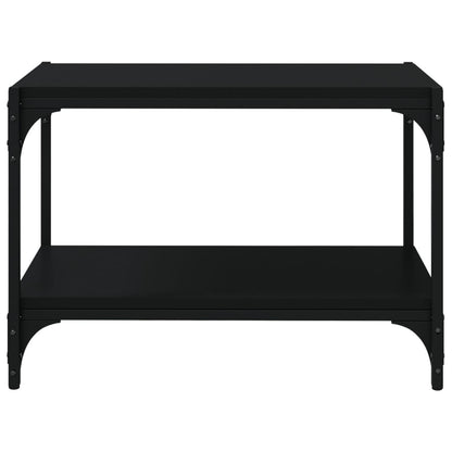 vidaXL Meuble TV Noir 60x33x41 cm Bois d'ingénierie et Acier