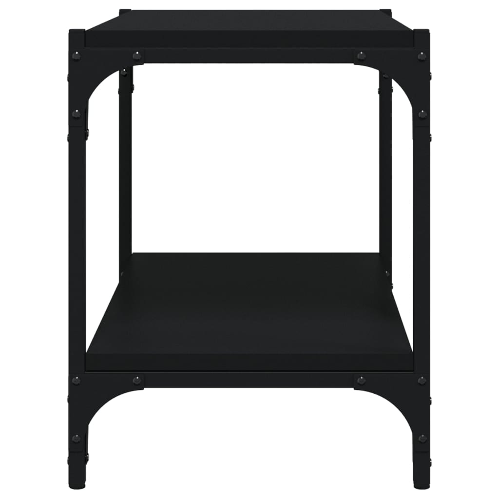 vidaXL Meuble TV Noir 60x33x41 cm Bois d'ingénierie et Acier