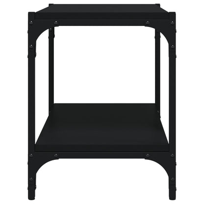 vidaXL Meuble TV Noir 60x33x41 cm Bois d'ingénierie et Acier