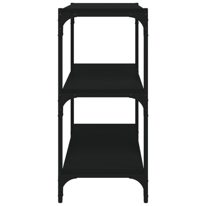 vidaXL Bücherregal Schwarz 60x33x70,5 cm Holzwerkstoff und Stahl