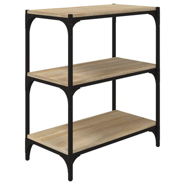 vidaXL Bücherregal Sonoma-Eiche 60x33x70,5 cm Holzwerkstoff und Stahl