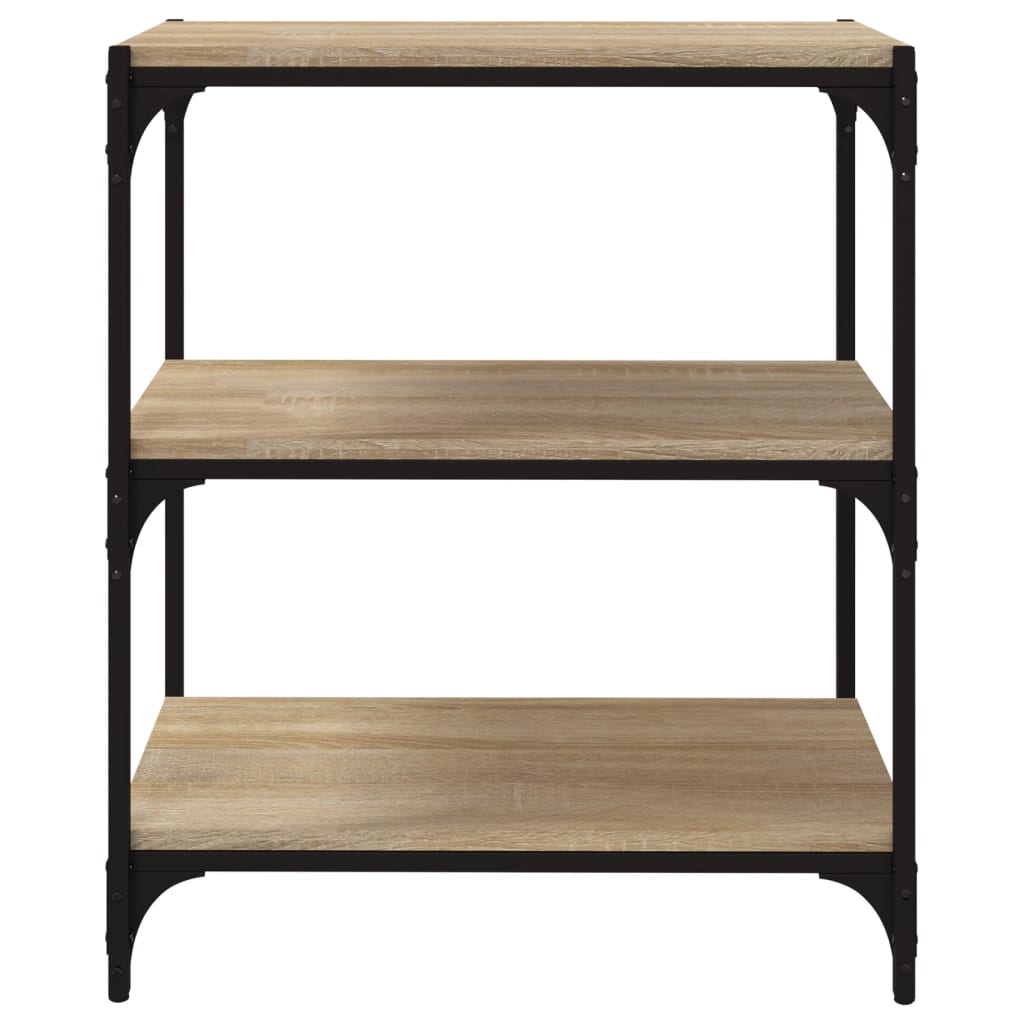 vidaXL Bücherregal Sonoma-Eiche 60x33x70,5 cm Holzwerkstoff und Stahl
