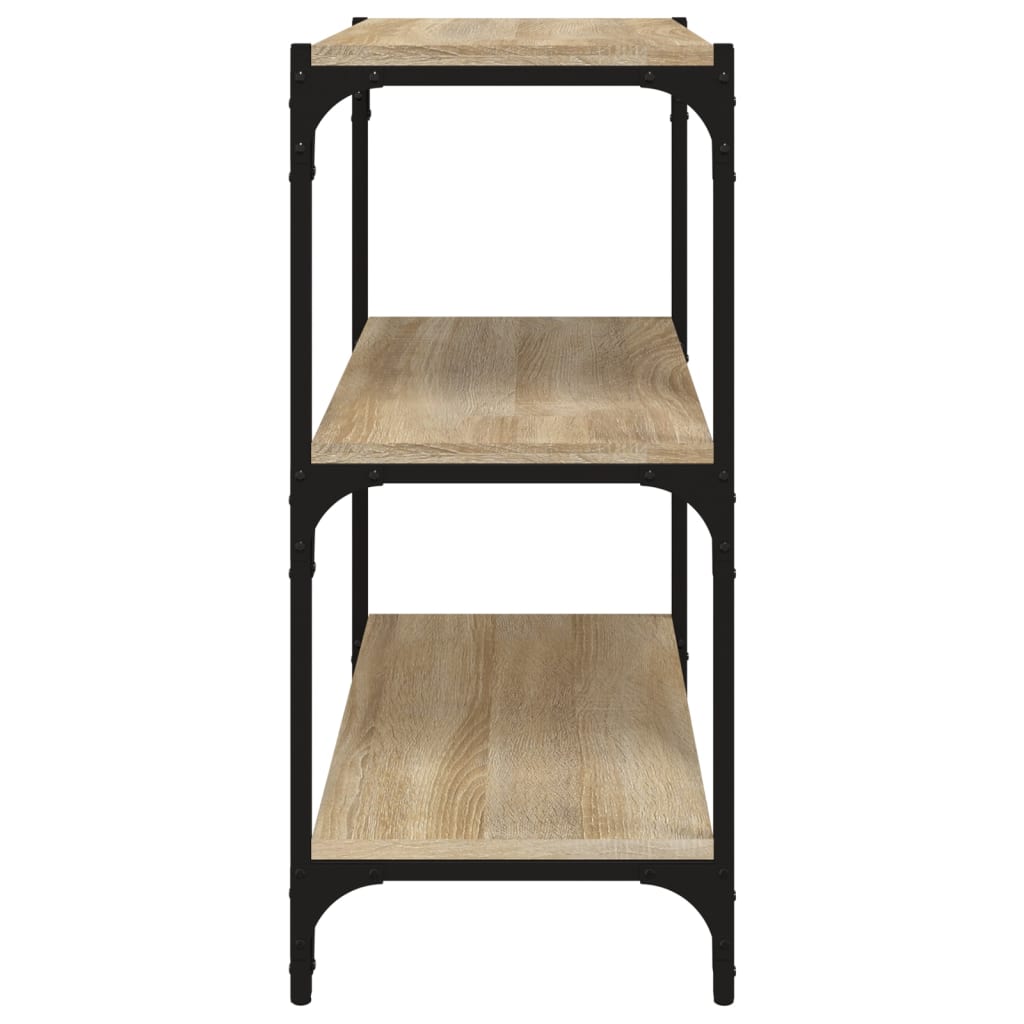 vidaXL Bücherregal Sonoma-Eiche 60x33x70,5 cm Holzwerkstoff und Stahl