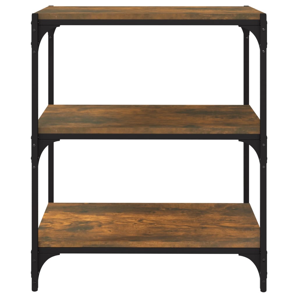 vidaXL Étagère chêne fumé 60x33x70,5 cm bois d'ingénierie et acier