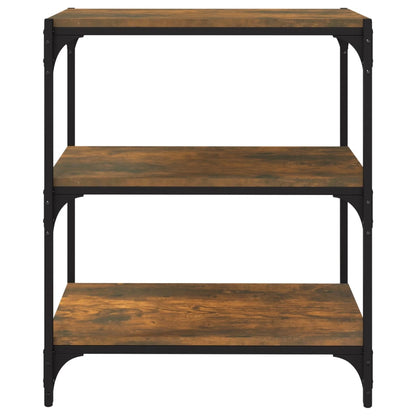 vidaXL Étagère chêne fumé 60x33x70,5 cm bois d'ingénierie et acier