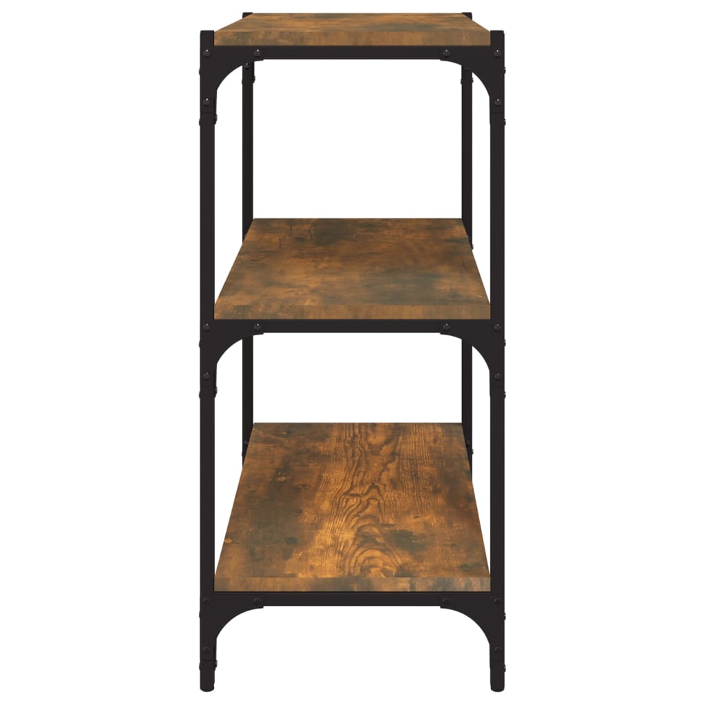 vidaXL Étagère chêne fumé 60x33x70,5 cm bois d'ingénierie et acier
