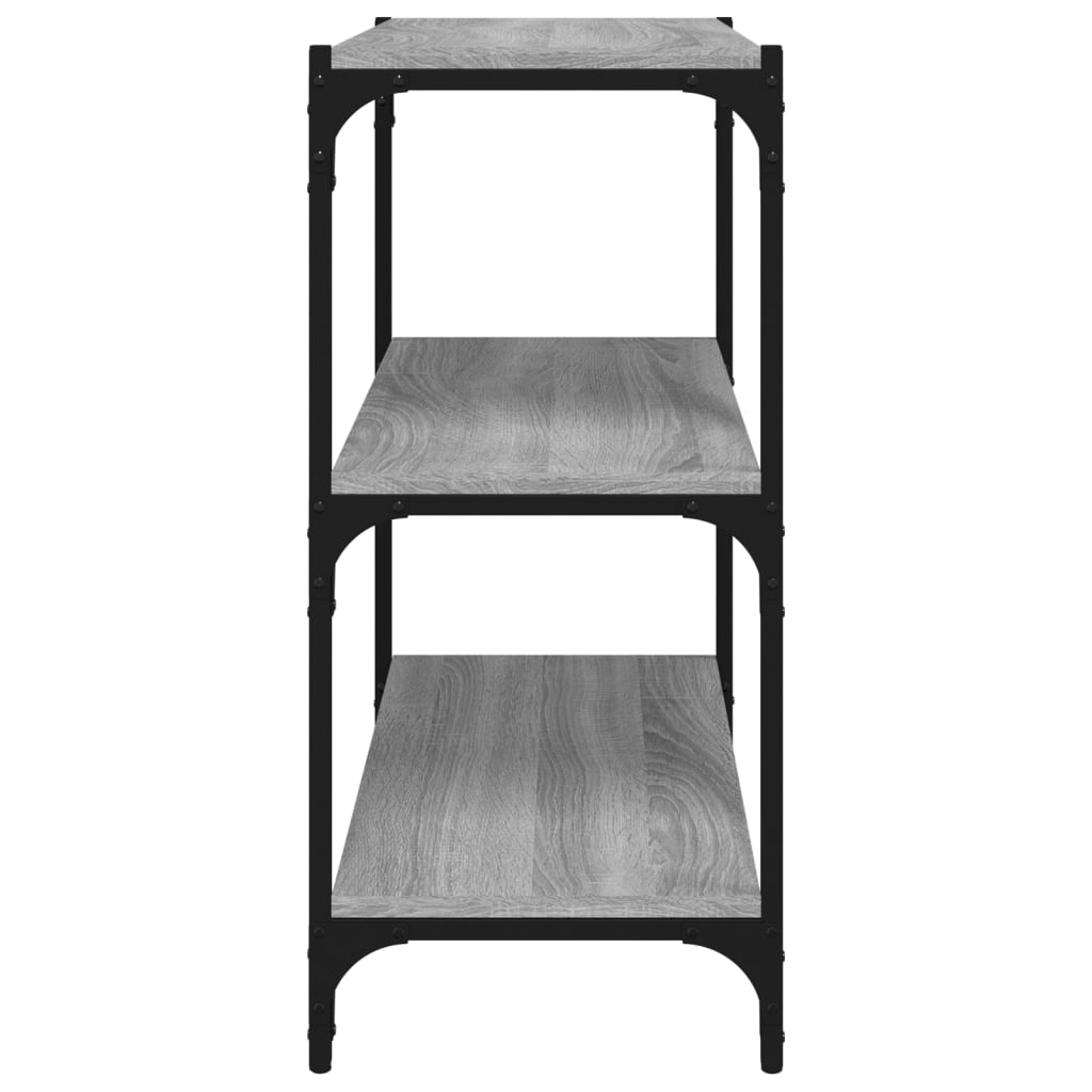 vidaXL Bücherregal Grau Sonoma 60x33x70,5 cm Holzwerkstoff und Stahl