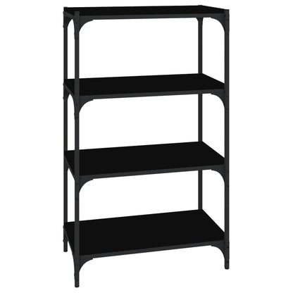 vidaXL Bücherregal Schwarz 60x33x100 cm Holzwerkstoff und Stahl