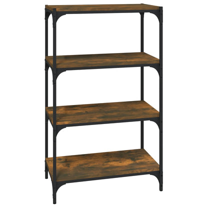 vidaXL Bücherregal Räuchereiche 60x33x100 cm Holzwerkstoff und Stahl
