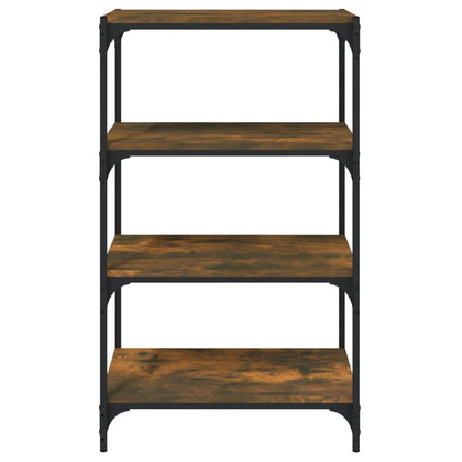 vidaXL Bücherregal Räuchereiche 60x33x100 cm Holzwerkstoff und Stahl