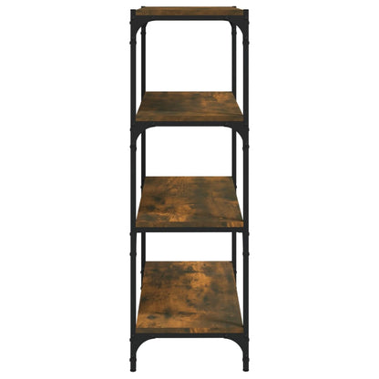 vidaXL Bücherregal Räuchereiche 60x33x100 cm Holzwerkstoff und Stahl