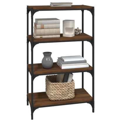 vidaXL Bücherregal Braun Eichen-Optik 60x33x100 cm Holzwerkstoff Stahl