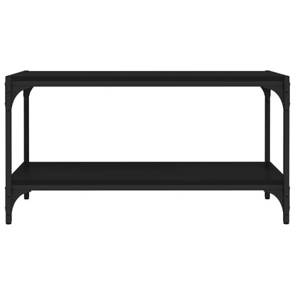 vidaXL Meuble TV Noir 80x33x41 cm Bois d'ingénierie et acier