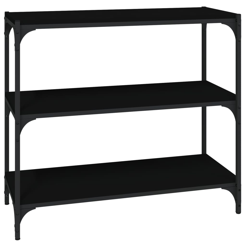 vidaXL Bücherregal Schwarz 80x33x70,5 cm Holzwerkstoff und Stahl