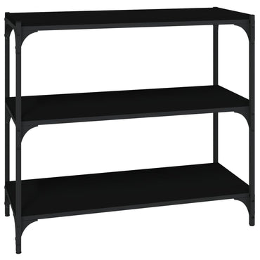 vidaXL Bücherregal Schwarz 80x33x70,5 cm Holzwerkstoff und Stahl