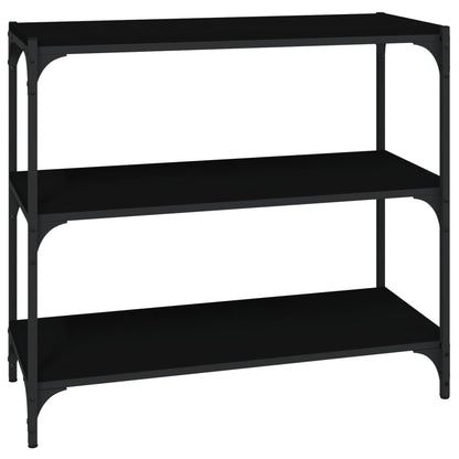 vidaXL Bücherregal Schwarz 80x33x70,5 cm Holzwerkstoff und Stahl