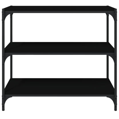 vidaXL Bücherregal Schwarz 80x33x70,5 cm Holzwerkstoff und Stahl