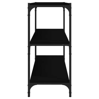 vidaXL Bücherregal Schwarz 80x33x70,5 cm Holzwerkstoff und Stahl