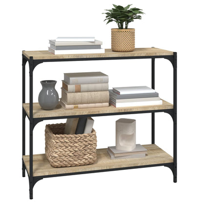 vidaXL Bücherregal Sonoma-Eiche 80x33x70,5 cm Holzwerkstoff und Stahl