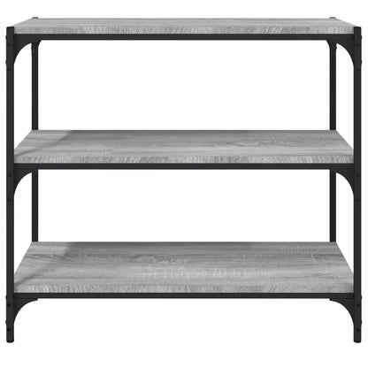 vidaXL Bücherregal Grau Sonoma 80x33x70,5 cm Holzwerkstoff und Stahl