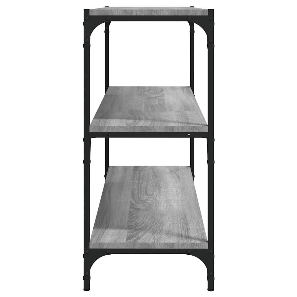 vidaXL Bücherregal Grau Sonoma 80x33x70,5 cm Holzwerkstoff und Stahl