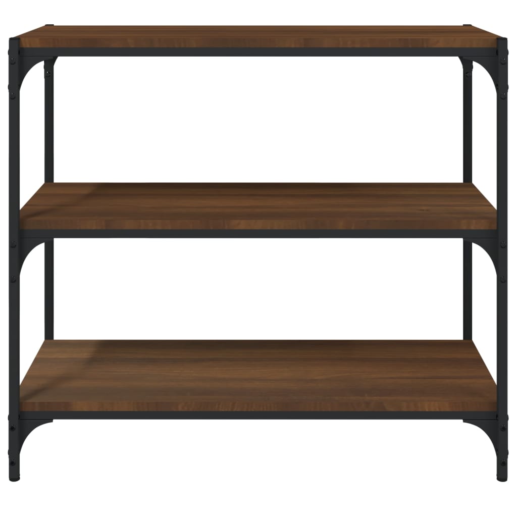 vidaXL Bücherregal Braun Eichen-Optik 80x33x70,5cm Holzwerkstoff Stahl