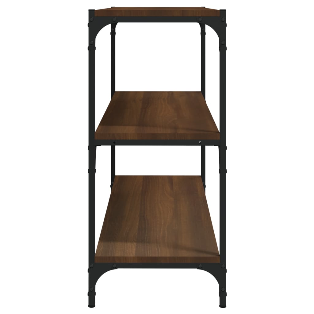 vidaXL Bücherregal Braun Eichen-Optik 80x33x70,5cm Holzwerkstoff Stahl