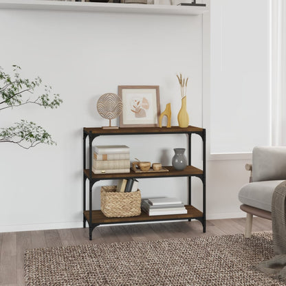vidaXL Bücherregal Braun Eichen-Optik 80x33x70,5cm Holzwerkstoff Stahl