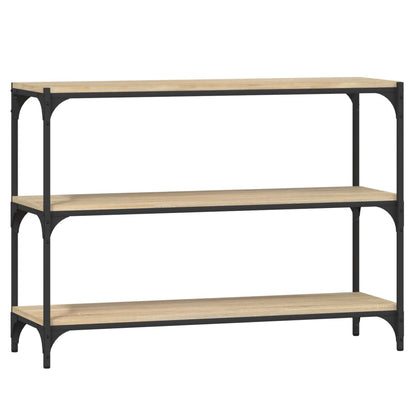 vidaXL Bücherregal Sonoma-Eiche 100x33x70,5 cm Holzwerkstoff und Stahl