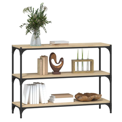 vidaXL Bücherregal Sonoma-Eiche 100x33x70,5 cm Holzwerkstoff und Stahl