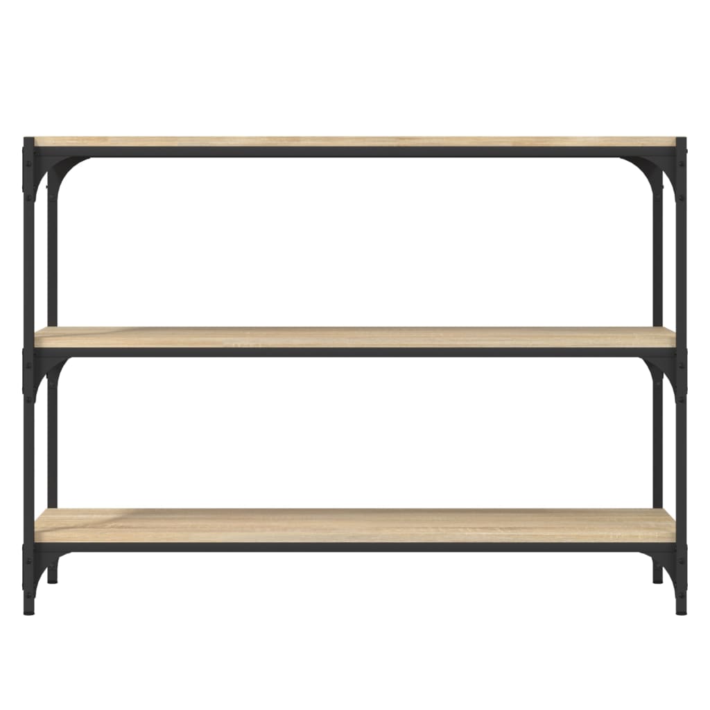 vidaXL Bücherregal Sonoma-Eiche 100x33x70,5 cm Holzwerkstoff und Stahl