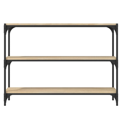 vidaXL Bücherregal Sonoma-Eiche 100x33x70,5 cm Holzwerkstoff und Stahl