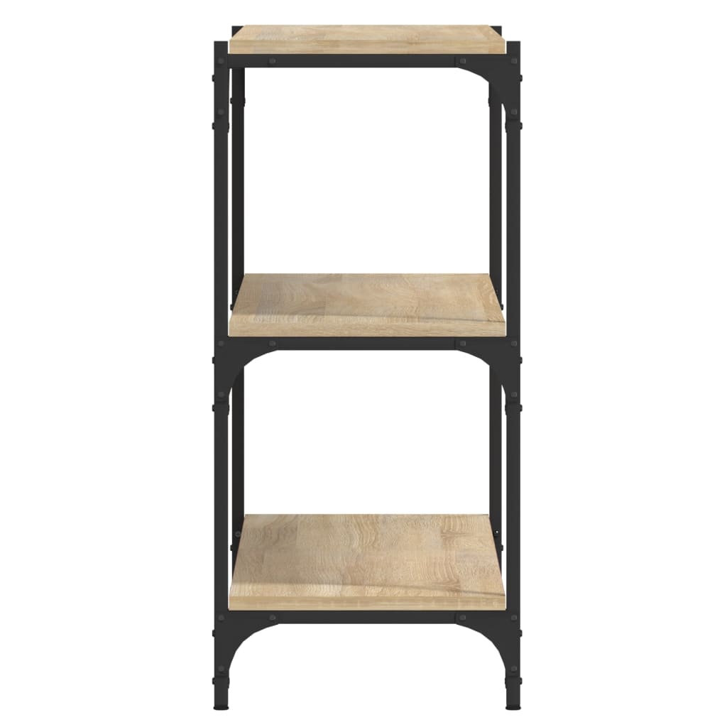 vidaXL Bücherregal Sonoma-Eiche 100x33x70,5 cm Holzwerkstoff und Stahl