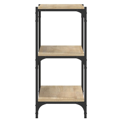 vidaXL Bücherregal Sonoma-Eiche 100x33x70,5 cm Holzwerkstoff und Stahl