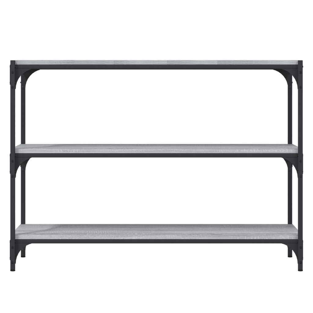 vidaXL Bücherregal Grau Sonoma 100x33x70,5 cm Holzwerkstoff und Stahl